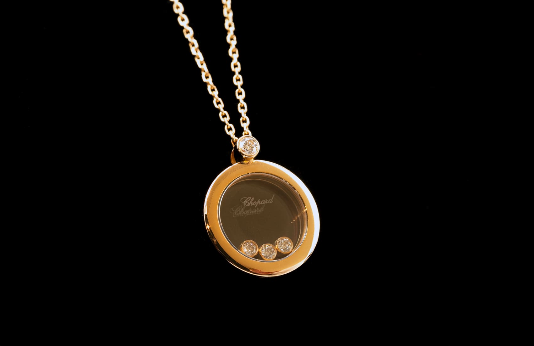 Suttons Fake Chopard jewellery banner Chopard Happy Diamonds Icons Pendant Necklace - 18ct Rose Gold